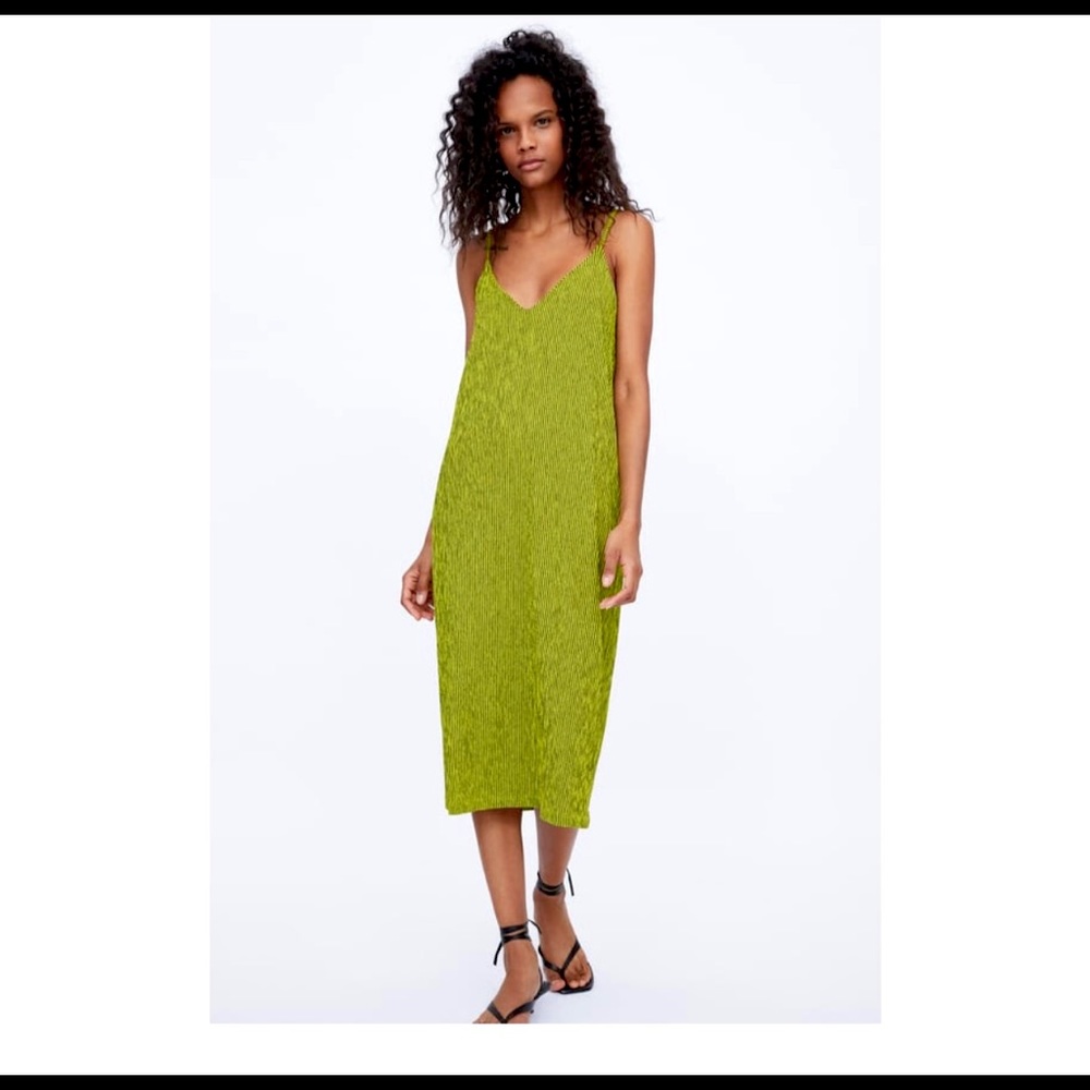 ZARA TEXTURED WEAVE TANK DRESS